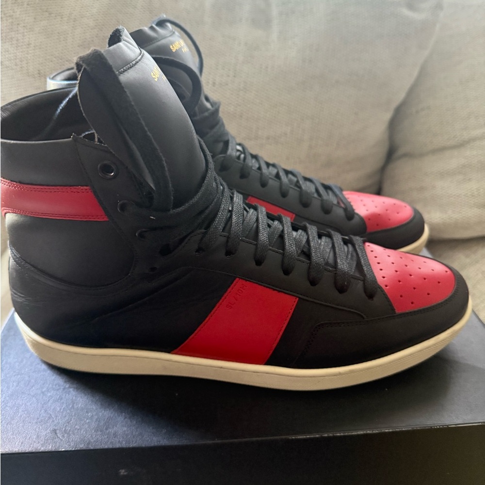 Saint Laurent SL/10H High Court Classic Red and black Size 13 US Size 46 EU - Picture 3 of 7